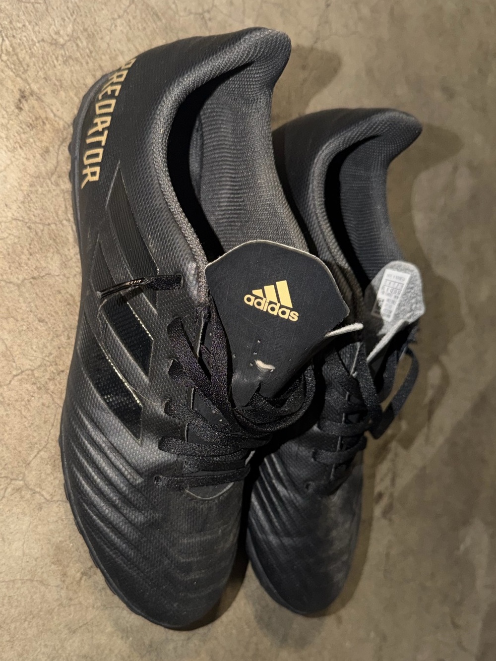 adidas Black Soccer Turf Cleats